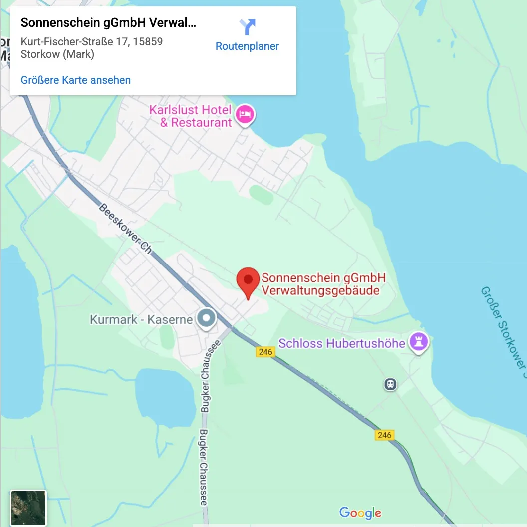 Karte vom Standort des Verwaltungsgebäudes